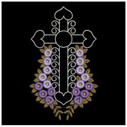 Cross and Rose 04 machine embroidery designs