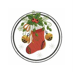 Christmas Round Bells 06 machine embroidery designs