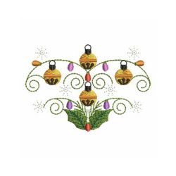 Christmas Round Bells 07 machine embroidery designs