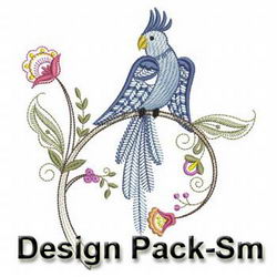 Jacobean Birds(Sm) machine embroidery designs