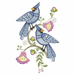 Jacobean Birds 01(Sm) machine embroidery designs