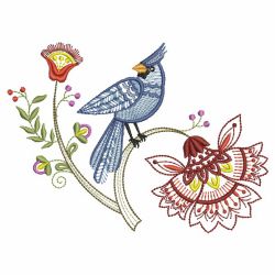 Jacobean Birds 05(Md) machine embroidery designs