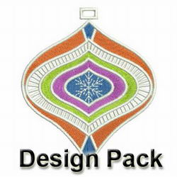 Paletted Christmas Ornaments machine embroidery designs