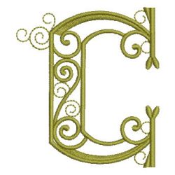 Curly Alphabets 03 machine embroidery designs