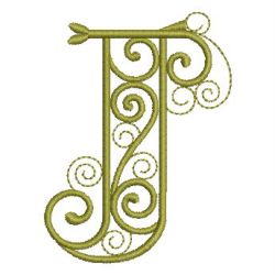 Curly Alphabets 10 machine embroidery designs