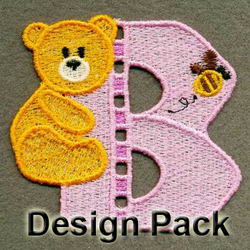 FSL Bear Alphabets machine embroidery designs