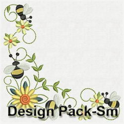 Bee Corner Decorations(Sm) machine embroidery designs