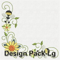 Bee Corner Decorations(Lg) machine embroidery designs