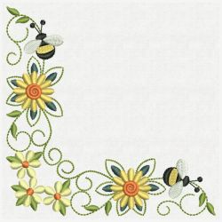 Bee Corner Decorations 01(Sm) machine embroidery designs