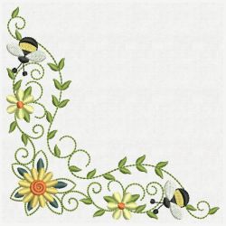 Bee Corner Decorations 02(Md) machine embroidery designs