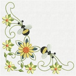 Bee Corner Decorations 03(Sm) machine embroidery designs