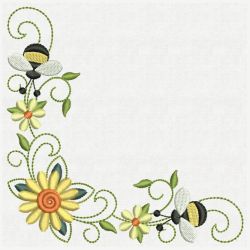 Bee Corner Decorations 06(Sm) machine embroidery designs