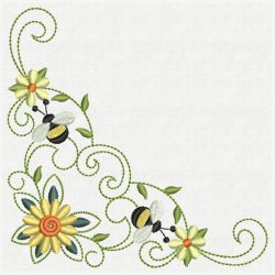 Bee Corner Decorations 10(Sm) machine embroidery designs