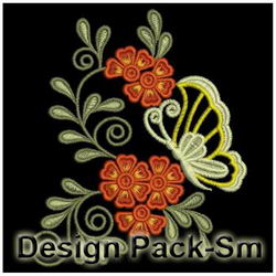 Butterfly Flower Decorations(Sm) machine embroidery designs