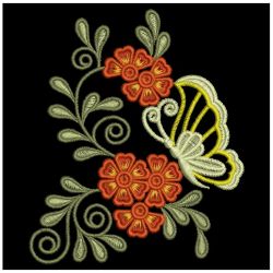 Butterfly Flower Decorations 03(Sm) machine embroidery designs