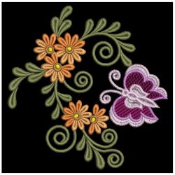 Butterfly Flower Decorations 05(Sm) machine embroidery designs