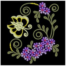 Butterfly Flower Decorations 07(Sm) machine embroidery designs