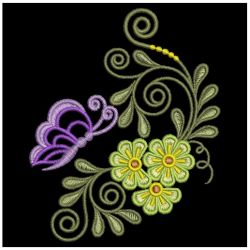 Butterfly Flower Decorations 09(Sm) machine embroidery designs