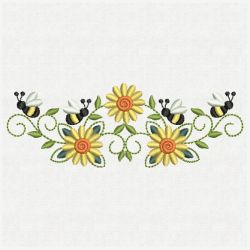 Bee Border Decorations 02(Lg) machine embroidery designs