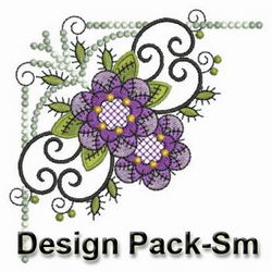 Patchwork Floral Corners(Sm) machine embroidery designs