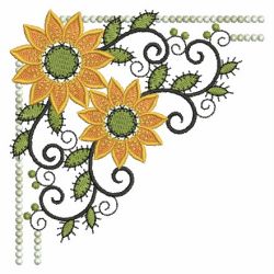Patchwork Floral Corners 01(Lg) machine embroidery designs