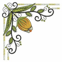 Patchwork Floral Corners 02(Lg) machine embroidery designs