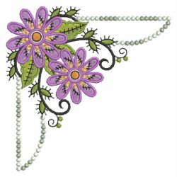 Patchwork Floral Corners 03(Lg) machine embroidery designs
