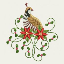 Christmas Quail 08 machine embroidery designs