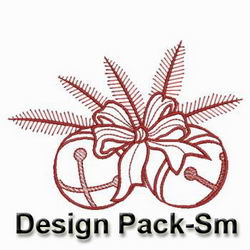 Redwork Round Bells(Sm) machine embroidery designs