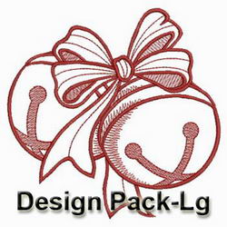 Redwork Round Bells(Lg) machine embroidery designs