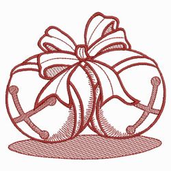 Redwork Round Bells 02(Md) machine embroidery designs