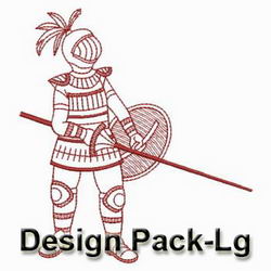 Redwork Little Knight(Lg) machine embroidery designs