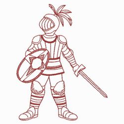 Redwork Little Knight 01(Md) machine embroidery designs