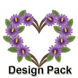 Heirloom Flower and Ribbon machine embroidery designs