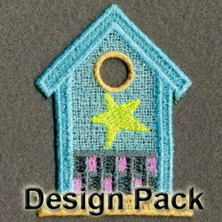 FSL Colorful Birdhouses machine embroidery designs