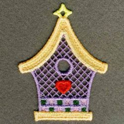 FSL Colorful Birdhouses 03 machine embroidery designs