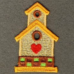 FSL Colorful Birdhouses 09 machine embroidery designs