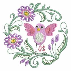 Folk Art Birds 04 machine embroidery designs