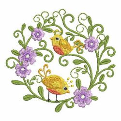 Folk Art Birds 05 machine embroidery designs