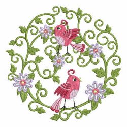 Folk Art Birds 06 machine embroidery designs