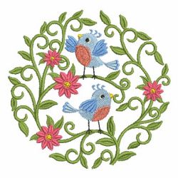 Folk Art Birds 08 machine embroidery designs
