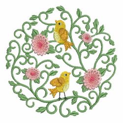 Folk Art Birds 10 machine embroidery designs
