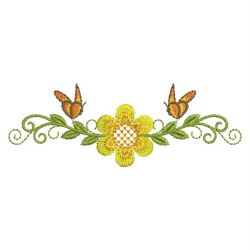 Dancing Butterfly Borders 02(Md) machine embroidery designs