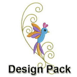 Abstract Birds machine embroidery designs