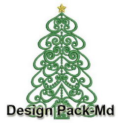 Satin Christmas Trees(Md) machine embroidery designs