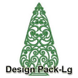 Satin Christmas Trees(Lg) machine embroidery designs