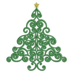Satin Christmas Trees 04(Lg) machine embroidery designs