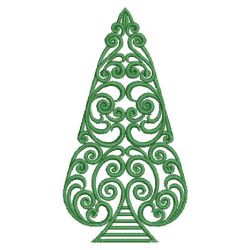 Satin Christmas Trees 05(Md) machine embroidery designs