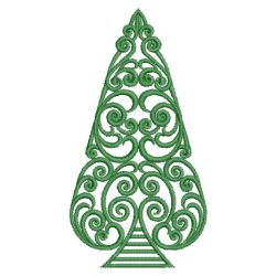 Satin Christmas Trees 05(Lg) machine embroidery designs