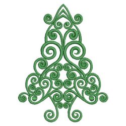 Satin Christmas Trees 06(Sm) machine embroidery designs